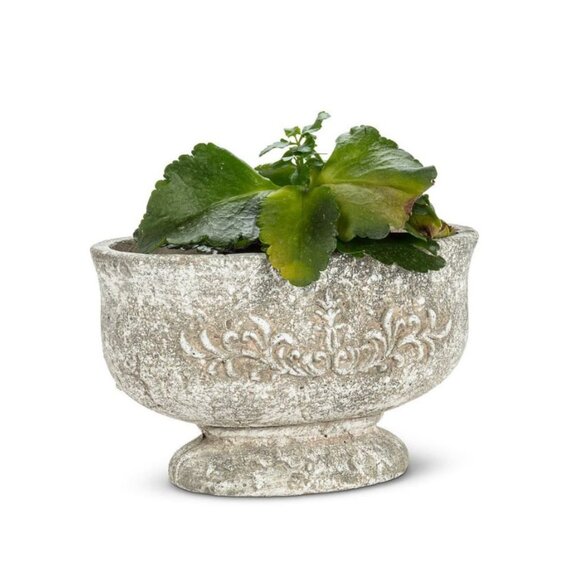 Small Oval Pedestal Planter - Garden Flower Plant - Picture 4 of 7